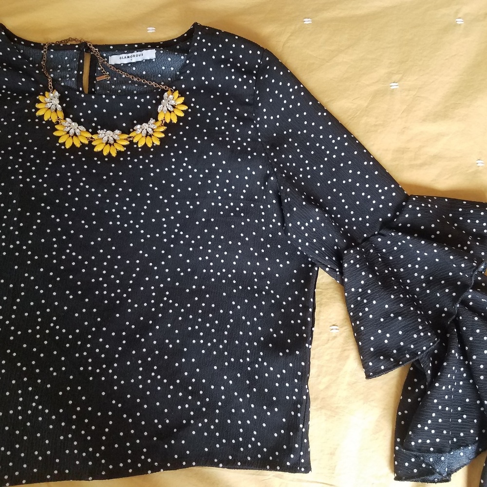 Glamorous (ASOS) Top With Ruffle Sleeves